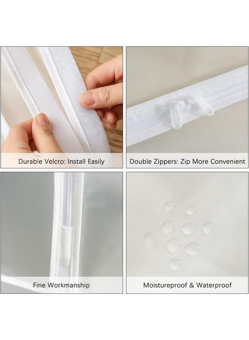 PTTIMFFM 2 PCS Clothing Storage Garment Bags, Thickened Moth-Proof & Dustproof Coat Covers for Wardrobes - Image 2